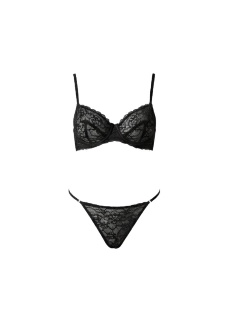 Noir Siren lingerie set