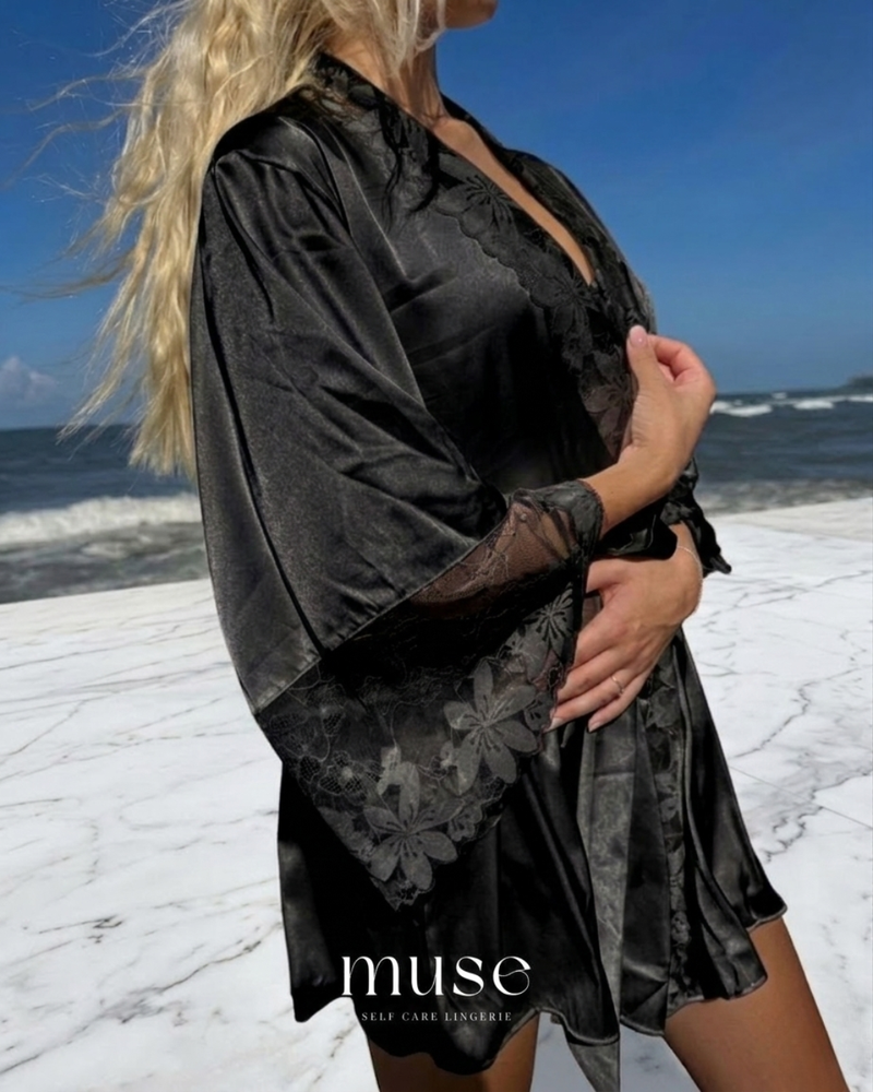 Silk Muse - saténový župan